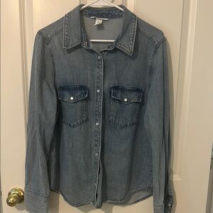 Denim Button-Up Shirt